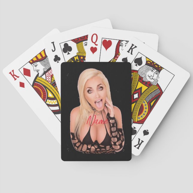 Flirty blonde Thunder_Cove  Poker Cards (Back)