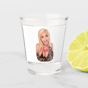 Flirty blonde Thunder_Cove Shot Glass