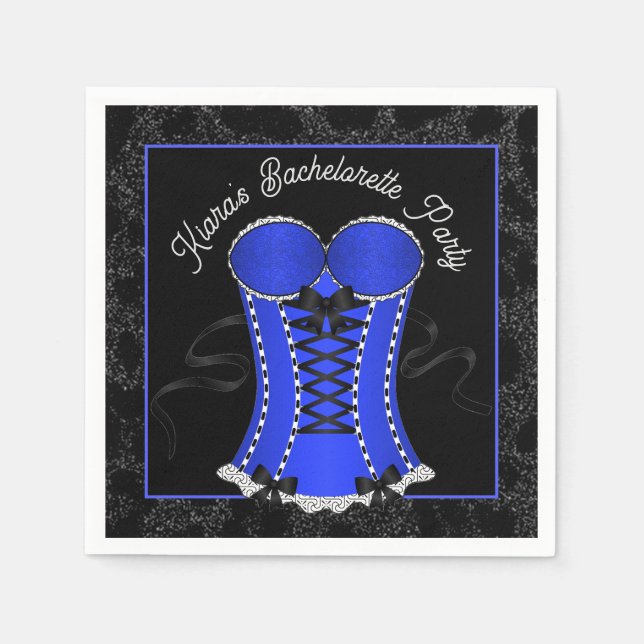 Flirty Blue Corset  Napkins (Front)