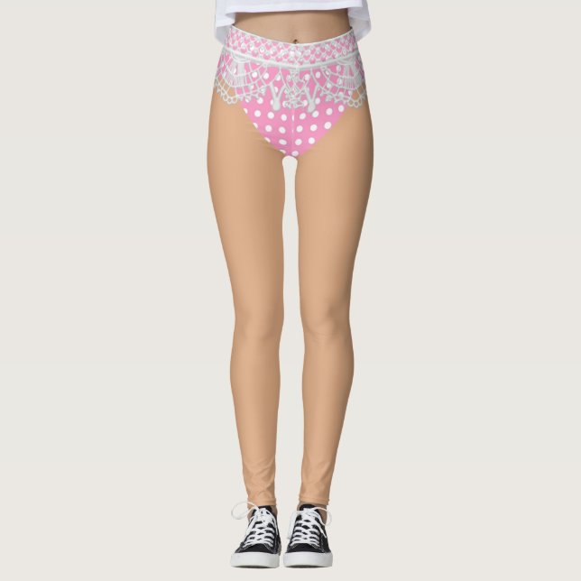 Flirty Bride | Fake Underwear | Naughty Honeymoon Leggings (Front)