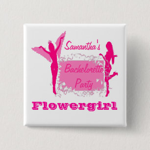 Flirty brides bachelorette party button