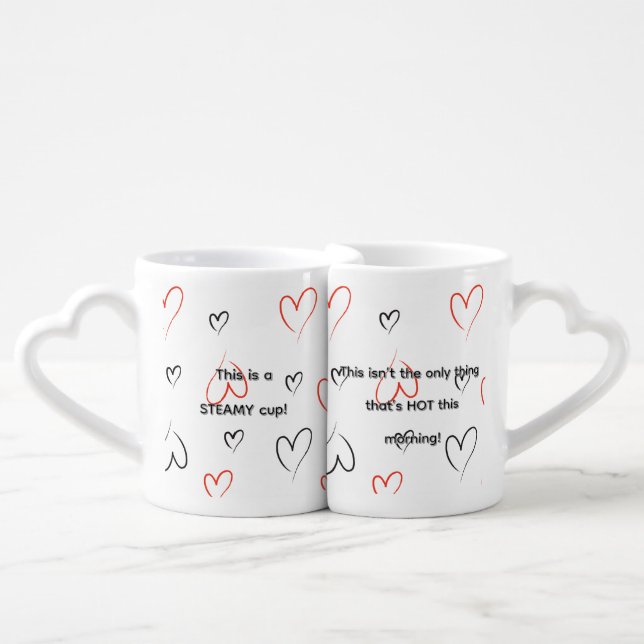 Flirty Couple Mug Set – Morning Coffee Puns (Front Nesting)