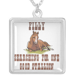 Flirty Filly Horse Silver Necklace