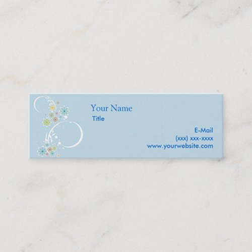 Flirty Floral Blue Calling Card Business Card