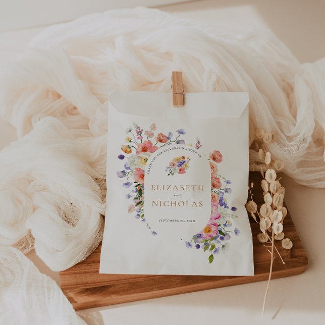 Flirty Floral Meadow | Summer Wedding Favor Bag (Creator Uploaded)