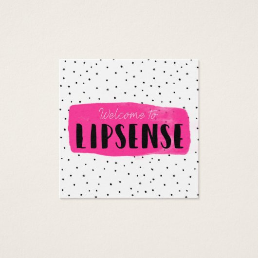 Flirty Fuchsia LipSense Application Card (Front)