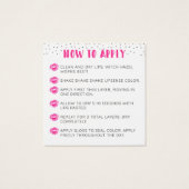 Flirty Fuchsia LipSense Application Card (Back)
