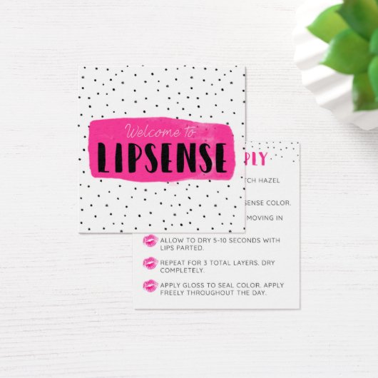 Flirty Fuchsia LipSense Application Card (Desk)