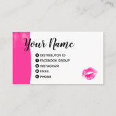 Flirty Fuchsia LipSense Business Card (Back)