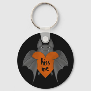 Flirty Halloween funny vampire bat Keychain