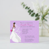 Flirty Lilac 2 Bridal Shower Invitation (Standing Front)