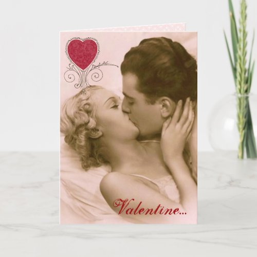 Flirty Lovers Valentine Holiday Card