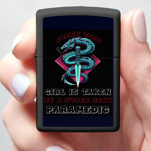 Flirty Paramedic Girlfriend Statement  Zippo Lighter (In Hand)