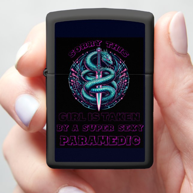 Flirty Paramedic Love Statemen Zippo Lighter (In Hand)