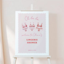 Flirty Pink Lingerie Shower Bachelorette Welcome