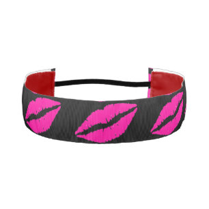 Flirty Pink Lipstick Athletic Headband