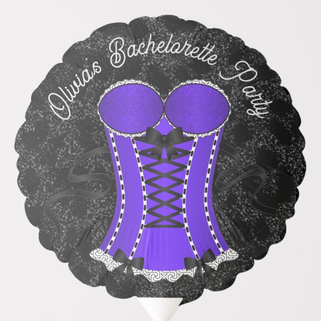 Flirty Purple Corset Balloon (Front)