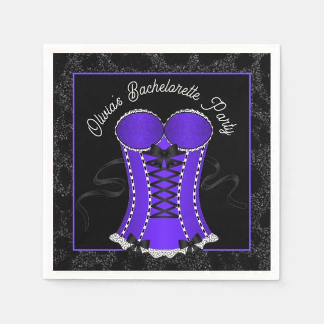Flirty Purple Corset  Napkins (Front)