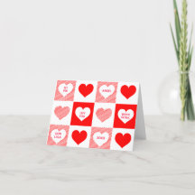 Flirty Red and White Candy Hearts Pattern