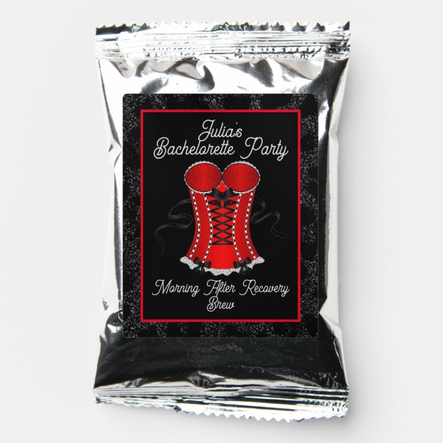 Flirty Red Corset Recovery Brew Coffee Drink Mix (Front)
