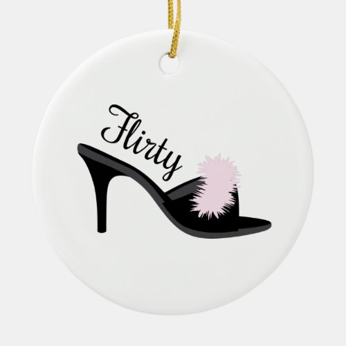 Flirty Shoe Ceramic Ornament