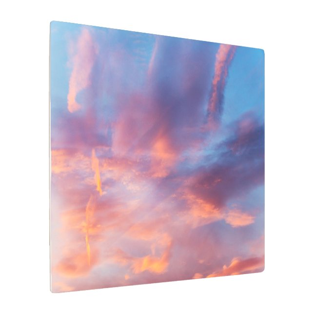flirty sky metal print (Angled)