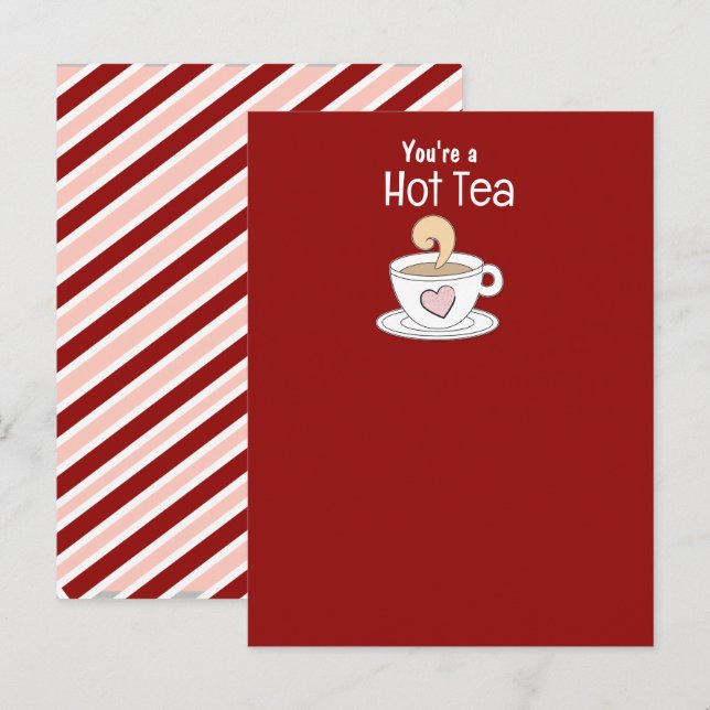 Flirty Tea Pun Cuppa Tea Postcard (Front/Back)