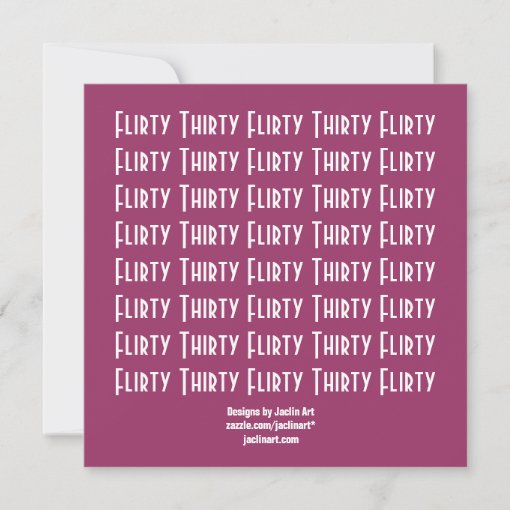 Flirty Thirty Birthday Black White PInk Template | Zazzle
