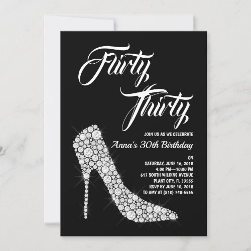 Flirty Thirty Birthday Invite