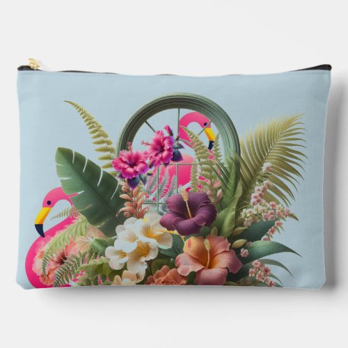 Flirty Tropical Flamingos Garden Accessory Pouch