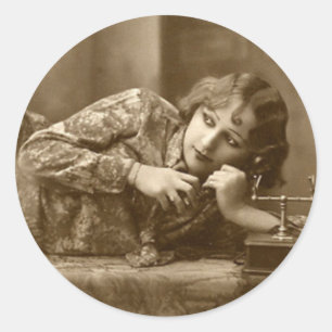 Flirty Vintage Pin-Up Girl Stickers