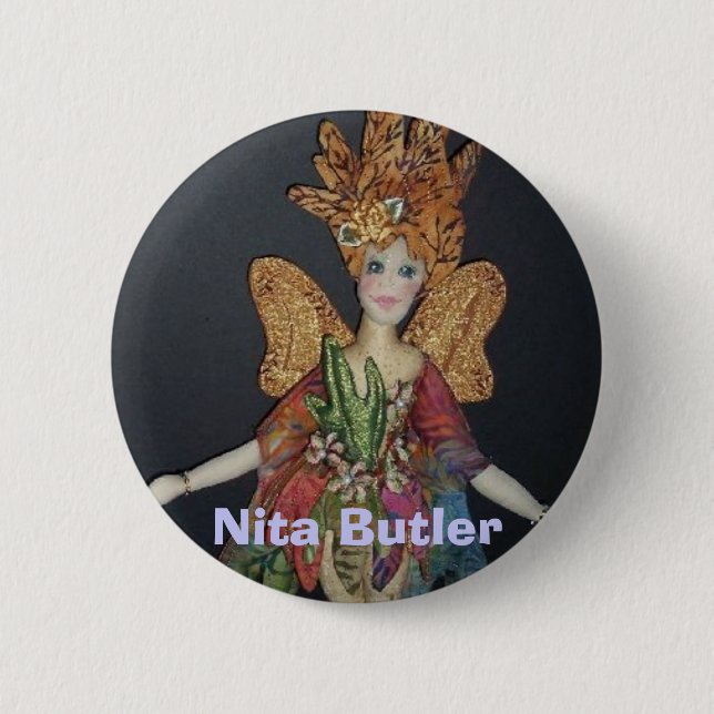 flit, Nita Butler Pinback Button (Front)