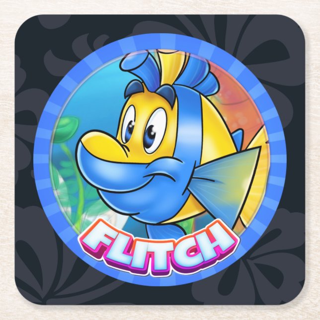 Flitch cartoon coaster (Front)