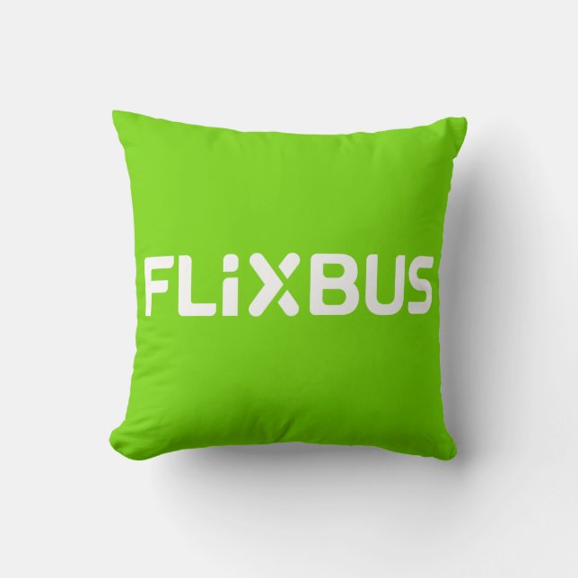 Flixbus Throw Pillow (Front)