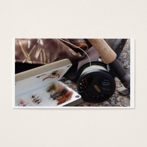 Flly Fishing Rod and Reel Business Card