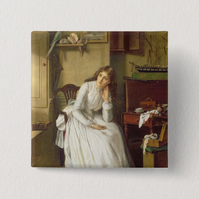 Flo Dombey in Captain Cuttle's Parlour Pinback Button (Front)