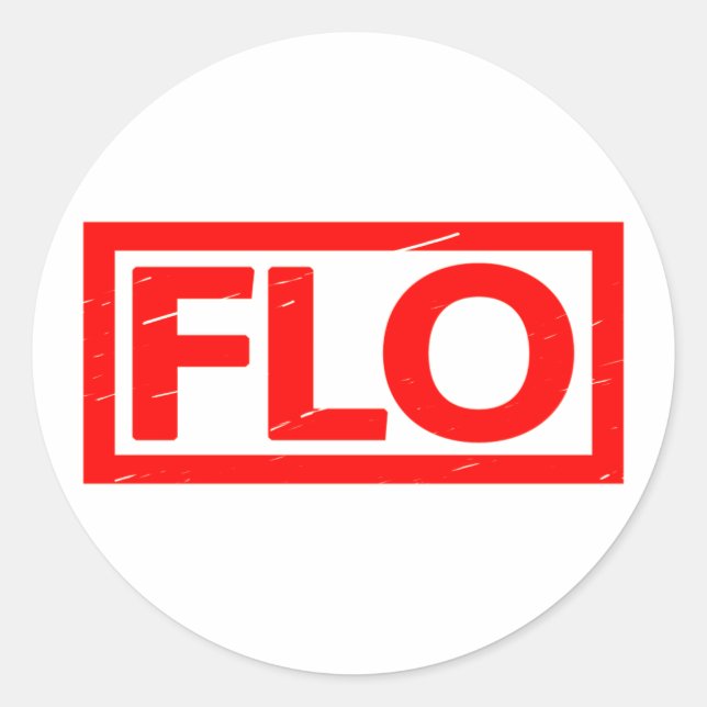Flo Stamp Classic Round Sticker (Front)