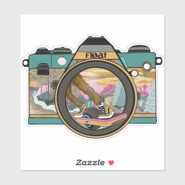 Float Camera Nature Sticker (Sheet)