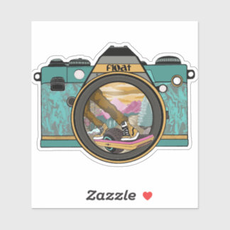 Float Camera Trippy Sticker