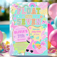 Float Into Seven Varsity Preppy Girl 7th Birthday