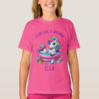 Float Like a Unicorn Pool Party Birthday T-Shirt