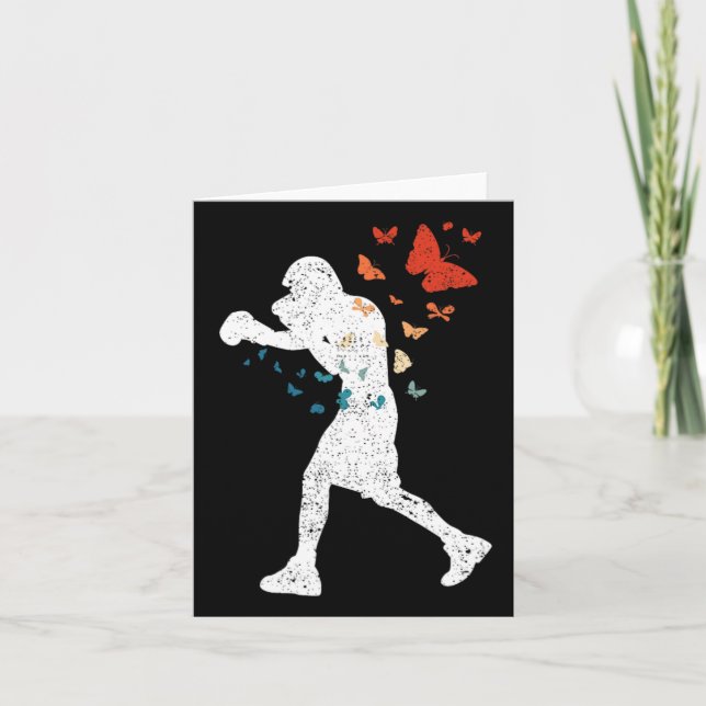 Float Like Butterfly Sting Bee Boxer Love Boxing S Card (Front)