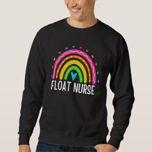 Float Nurse Nursing Rainbow Floating Float Pool Nu Sweatshirt
