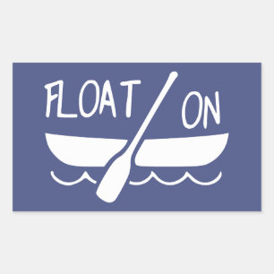 Float On Rectangular Sticker