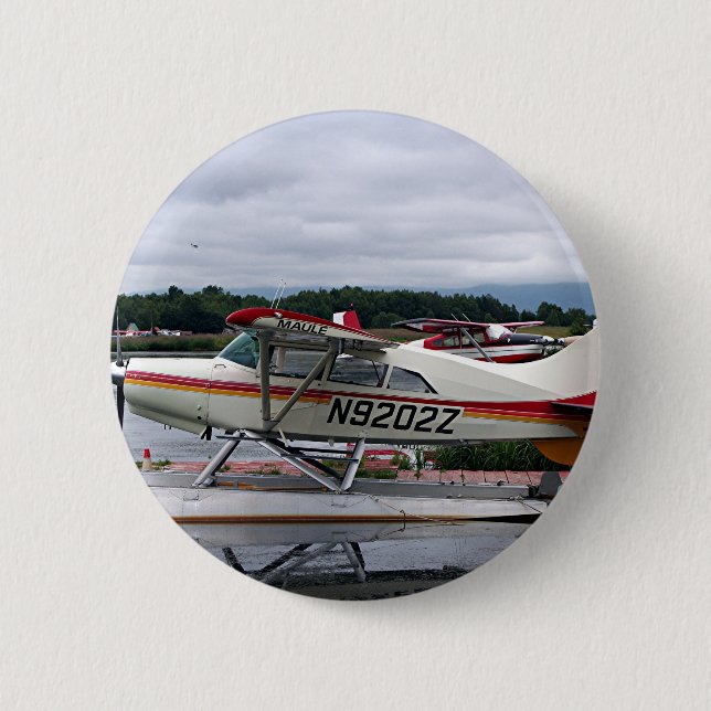 Float plane 12, Lake Hood, Anchorage, Alaska, USA Pinback Button (Front)