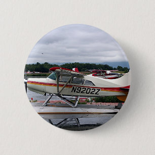 Float plane 12, Lake Hood, Anchorage, Alaska, USA Pinback Button