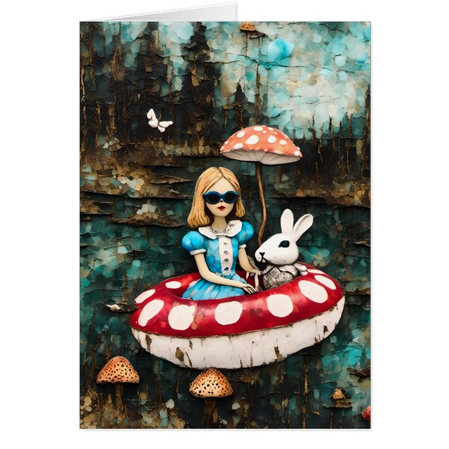 Float Trip Fantasy Alice and White Rabbit, Hello Cards (Front)