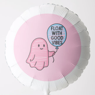 Float with good vibes cute boo design balloon