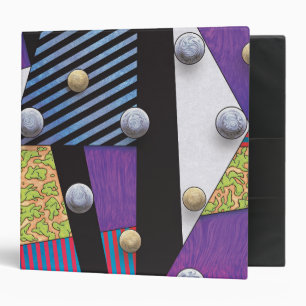 Floaters - Vaporwave Abstract Surrealist Art 3 Ring Binder