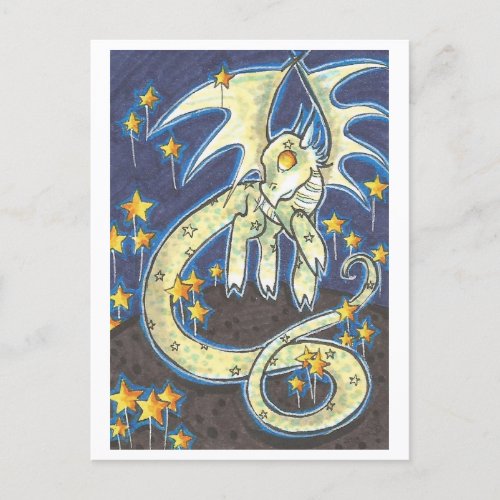Floaties Star Dragon magic Fantasy Art Postcard
